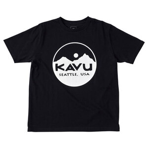 KAVU(カブー) サークル ロゴ Ｔｅｅ Ｍｅｎ'ｓ Ｓ ブラック 19821020001003