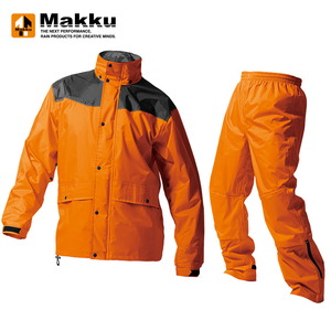 マック(Makku) レインハードプラス２ ユニセックス ４Ｌ オレンジ AS-5400