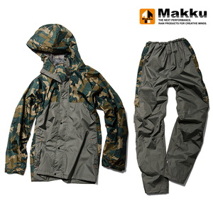 マック(Makku) クロス オーバー レインスーツ ＥＬ グリーンカモ AS-8510