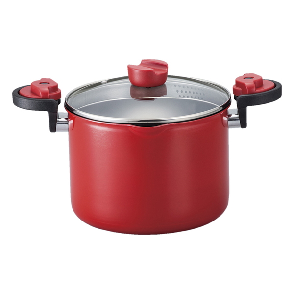 ベストコ KACHAT 湯切りもできるセラミックハイキャセロールIH ND-2996 鍋･調理器具