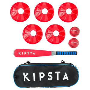 Kipsta(キプスタ) ＢＡ１００ 野球セット キッズ ワンサイズ ブラック／レッド 2412461-8407681
