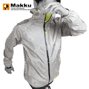 マック(Makku) LIGHT BIZ RAIN JACKET(ライトビズ レインジャケット) M グレー AS-920