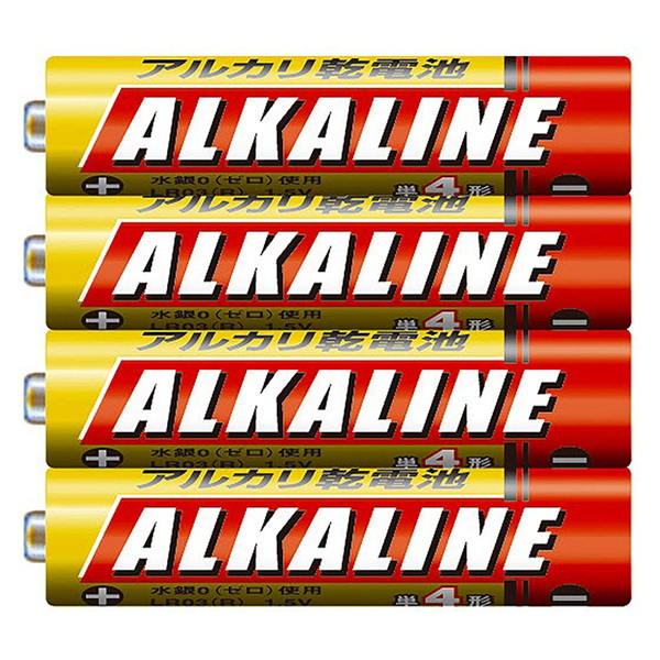 MITSUBISHI(三菱電機) アルカリ乾電池 単4形 4本パック LR03R/4S 電池&ソーラーバッテリー