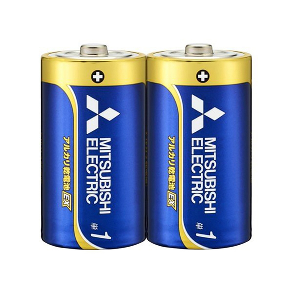 MITSUBISHI(三菱電機) アルカリ乾電池 単1形 2本入 長持ちハイパワー EXシリーズ 使用推奨期限10年 LR20EXD/2S 電池&ソーラーバッテリー