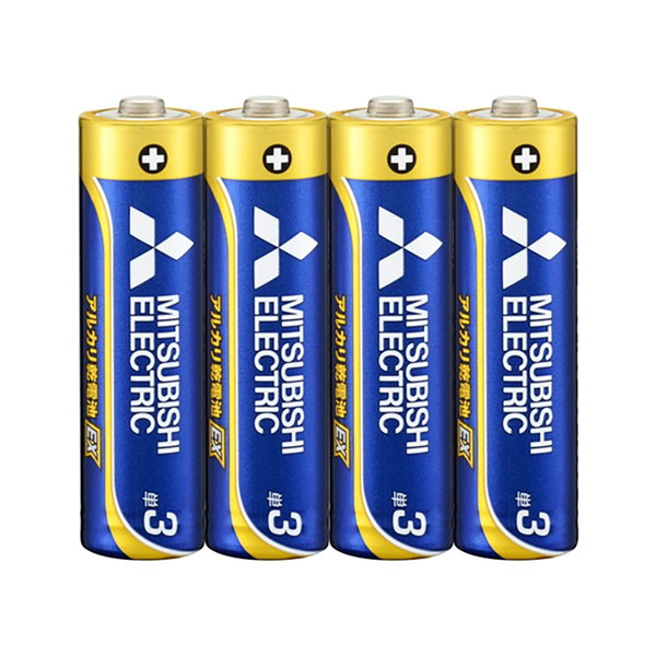 MITSUBISHI(三菱電機) アルカリ乾電池 単3形 4本入 長持ちハイパワー EXシリーズ 使用推奨期限10年 LR6EXD/4S 電池&ソーラーバッテリー