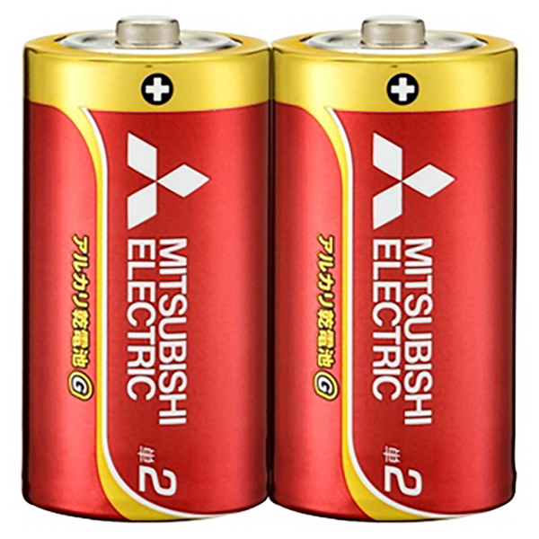 MITSUBISHI(三菱電機) アルカリ乾電池 単2形 2本入 長持ちパワー Gシリーズ 使用推奨期限5年 LR14GD/2S 電池&ソーラーバッテリー