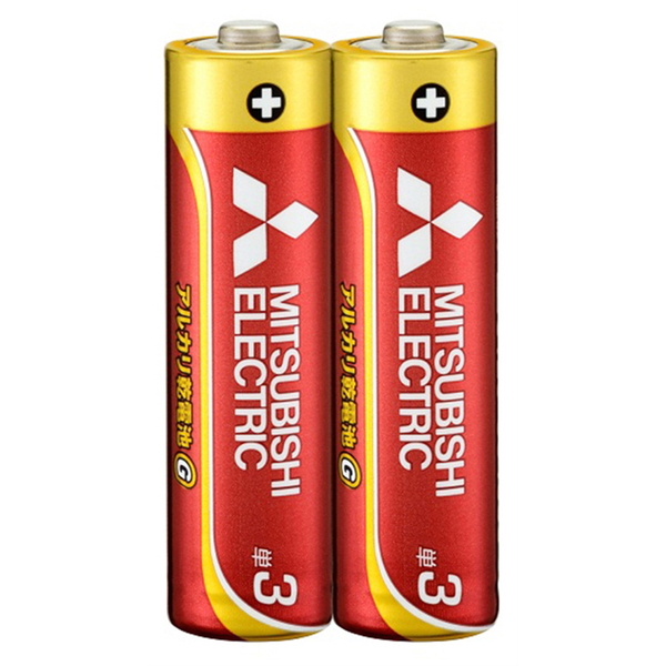 MITSUBISHI(三菱電機) アルカリ乾電池 単3形 2本入 長持ちパワー Gシリーズ 使用推奨期限5年 LR6GD/2S 電池&ソーラーバッテリー