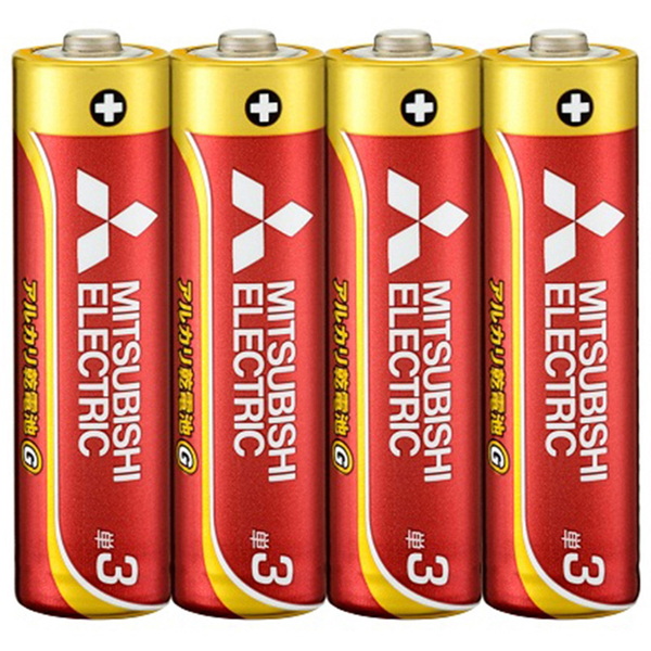 MITSUBISHI(三菱電機) アルカリ乾電池 単3形 4本入 長持ちパワー Gシリーズ 使用推奨期限5年 LR6GD/4S 電池&ソーラーバッテリー