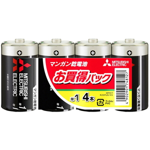 MITSUBISHI(三菱電機) マンガン乾電池 単1形 4本入 R20PUD/4S