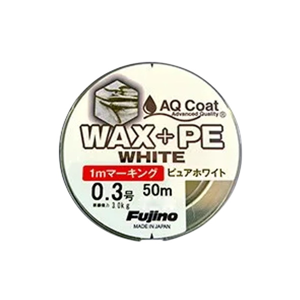 フジノナイロン WAX+PE WHITE 50m マーキング W-35 ワカサギ用ライン