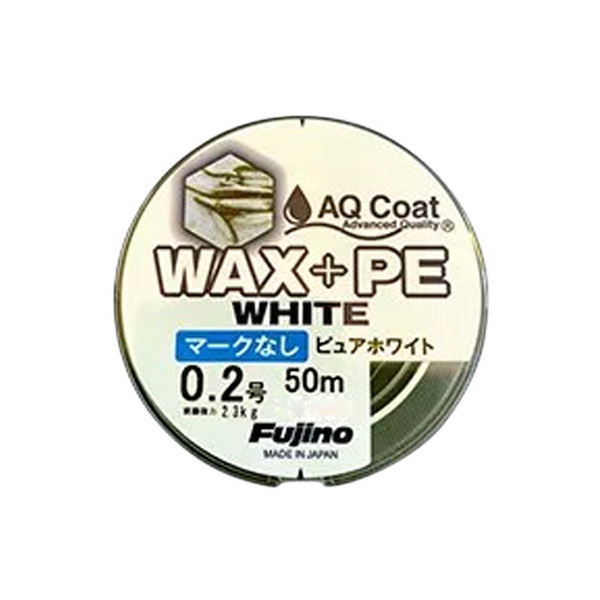 フジノナイロン WAX+PE WHITE 50m マークなし W-35 ワカサギ用ライン