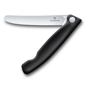 VICTORINOX(ビクトリノックス) ピクニックナイフ 波刃 (トマトナイフ) ブラック 6.7833.FB