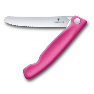 VICTORINOX(ビクトリノックス) ピクニックナイフ 波刃 (トマトナイフ) ピンク 6.7836.F5B