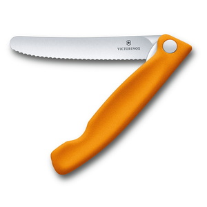 VICTORINOX(ビクトリノックス) ピクニックナイフ 波刃 (トマトナイフ) オレンジ 6.7836.F9B