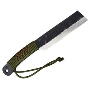 【送料無料】みきかじや村(mikikajiyamura) Raccoon TS239 黒打鉈両刃165パラコード柄