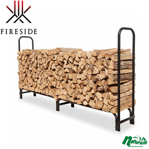 Fireside アウトドアスタンド 鉄製ログラック 大 大 ブラック