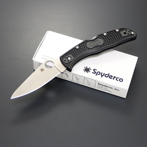 【送料無料】Spyderco(スパイダルコ) エンデラ ＶＧ-１０ ブラック 直刃 刃長９７ｍｍ C243PBK