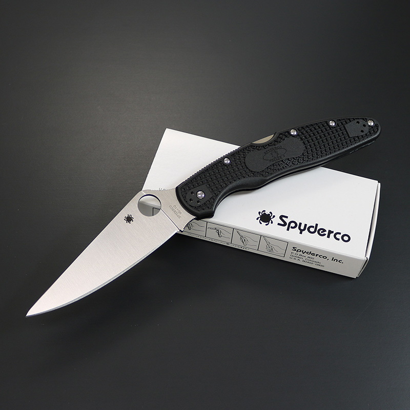 Spyderco(スパイダルコ) ポリス4 VG-10 ブラック 直刃 C07PBK4 ...