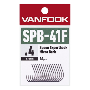 ヴァンフック(VANFOOK) エキスパートフック ミディアムヘビー ＃６ フッ素ブラック SPB-41F