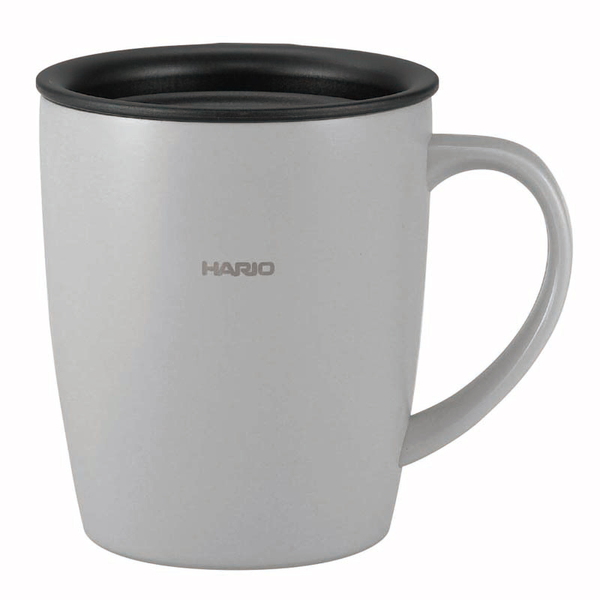 ハリオグラス (HARIO) フタ付き保温マグ300 SMF-300-GR ステンレス製マグカップ