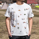ジーアールエヌアウトドア(grn outdoor) HIASOBI CAMPER BONFIRE S/S TEE GO0106F 半袖Tシャツ(メンズ)