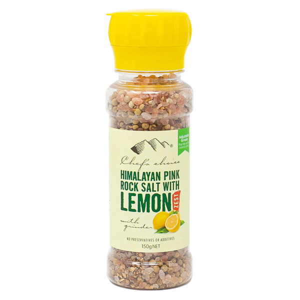 シェフズチョイスジャパン ヒマラヤピンクソルト&レモンゼスト 150g ミル付き   塩･香辛料