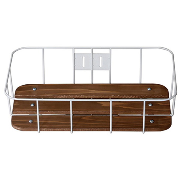 昭和インダストリーズ ウッドワイヤーラック 浅型 BKT11001(WR-03 WH) キャリア･荷台