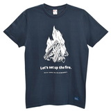 Blue Moment(ブルー モーメント) 焚火グラフィック Tシャツ   半袖Tシャツ(メンズ)