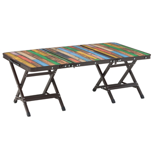 ロゴス(LOGOS) Old Wooden 丸洗いカートテーブルセット2 73188046 テーブル､チェアセット