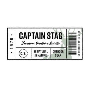 キャプテンスタッグ(CAPTAIN STAG) CSデザインステッカー チケット･レクタ UM-1569