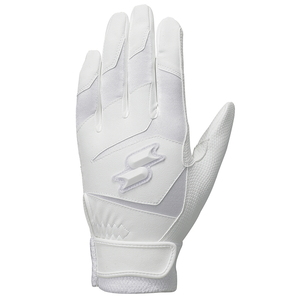 エスエスケイ(SSK) 高校野球対応バッティンググローブ シングルバンド手袋（両手） Ｌ １０（ホワイト） SSK-BG3016WF