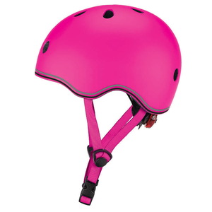 GLOBBER(グロッバー) 自転車アクセサリー LEDライト付きヘルメット CE規格安全基準取得品/自転車/キックボード 45-51cm ディープピンク