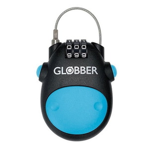 GLOBBER(グロッバー) グロッバーロック 盗難防止ワイヤーロック ブラック×スカイブルー WKGB532101