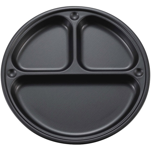 キャプテンスタッグ(CAPTAIN STAG) メタリックブラックコート 仕切りプレート UH-63 ステンレス製お皿
