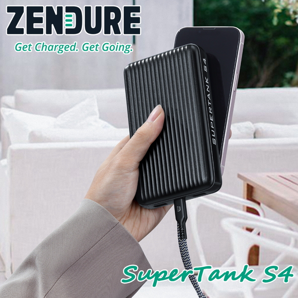 ZENDURE(ゼンデュア) SuperTank S4/PD100W出力対応 19200mAh大容量 コンパクト ZDSTS4-BK 充電器･蓄電池･電池