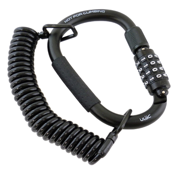 ULAC(ユーラック) GUARDIAN カラビナロック･4ダイヤル･コイルワイヤー付 直径5-1800mm YF-1442 鍵･ロック