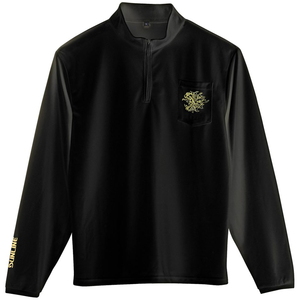 【送料無料】サンライン(SUNLINE) 獅子ジップシャツ（長袖） Ｓ ブラック SUW-04203CW