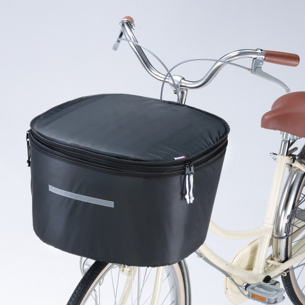 川住製作所(kawasumi) D型2段式前カゴ カバー(アシスト車対応) サイクル/自転車 KWF-110BK かご･バスケット