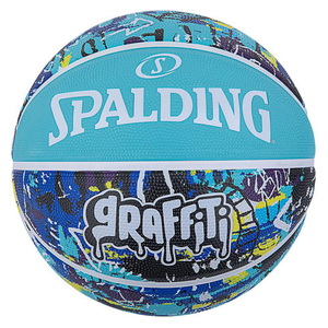 SPALDING(スポルディング) グラフィティ ラバー バスケットボール アウトドア ７号球 ブルー 84373Z