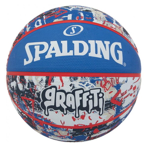 SPALDING(スポルディング) グラフィティ ラバー バスケットボール アウトドア ７号球 ブルー×レッド 84377Z