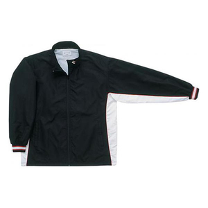 【送料無料】CONVERSE(コンバース) ウォームアップジャケット（前ファスナー・裾ボックスタイプ） Ｓ ブラック×ホワイト（１９１１） CB182102S