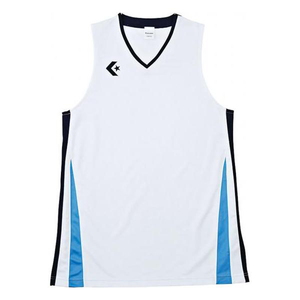 CONVERSE(コンバース) メンズ ゲームシャツ ＳＳ ホワイト×ネイビー（１１２９） CB281701
