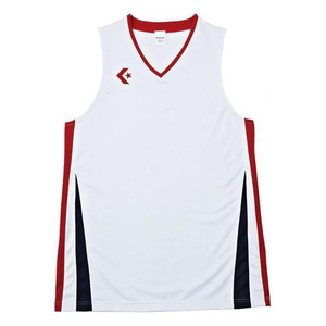CONVERSE(コンバース) メンズ ゲームシャツ ＳＳ ホワイト×レッド（１１６４） CB281701