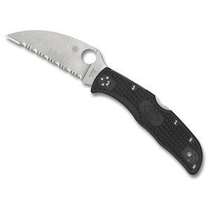 【送料無料】Spyderco(スパイダルコ) エンデラ ウォーンクリフ ブラック 波刃 ブラック C243FSWCBK