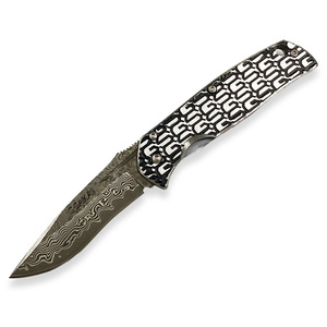 【送料無料】G・サカイ ジェントルマンナイフ ダマスカス GS柄 黒 11165