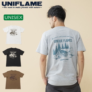 ユニフレーム(UNIFLAME) 【ユニフレーム×ナチュラム】7.1オンス へヴィーウェイト バックプリント Tシャツ URNT-9