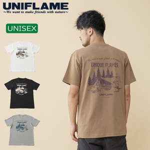 ユニフレーム(UNIFLAME) 【ユニフレーム×ナチュラム】7.1オンス へヴィーウェイト バックプリント Tシャツ URNT-10