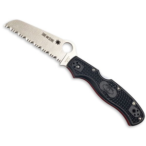 【送料無料】Spyderco(スパイダルコ) レスキュー 波刃 ブラック×レッドライン C14FSBKRD3