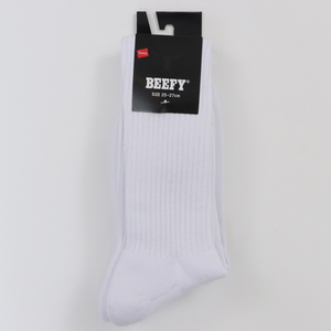 Hanes(ヘインズ) 【25春夏】BEEFY フルレングスソックス(ハーフパイル/2足組) M ホワイト HMSBW001 Hanes(ヘインズ) 【25春夏】BEEFY フルレングスソックス(ハーフパイル/2足組) M ホワイト HMSBW001