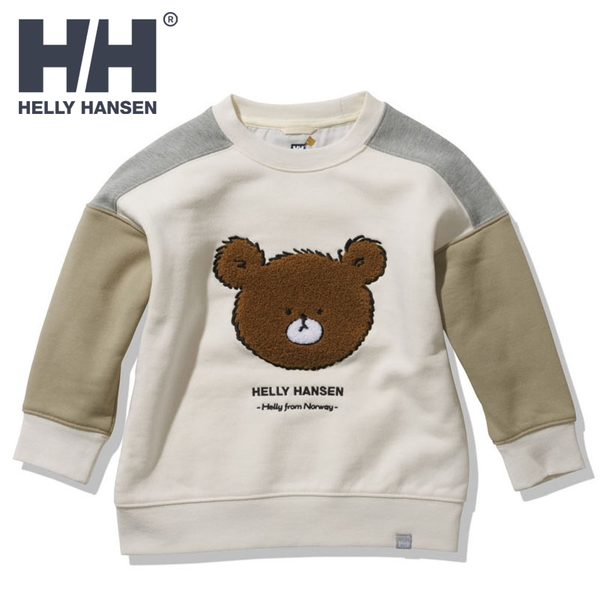 【くろ】美品　ヘリーハンセン　くま　トレーナー　裏起毛　ノースフェイス HELLY HANSEN(ヘリーハンセン) キッズ ヘリーベア スウェットクルー